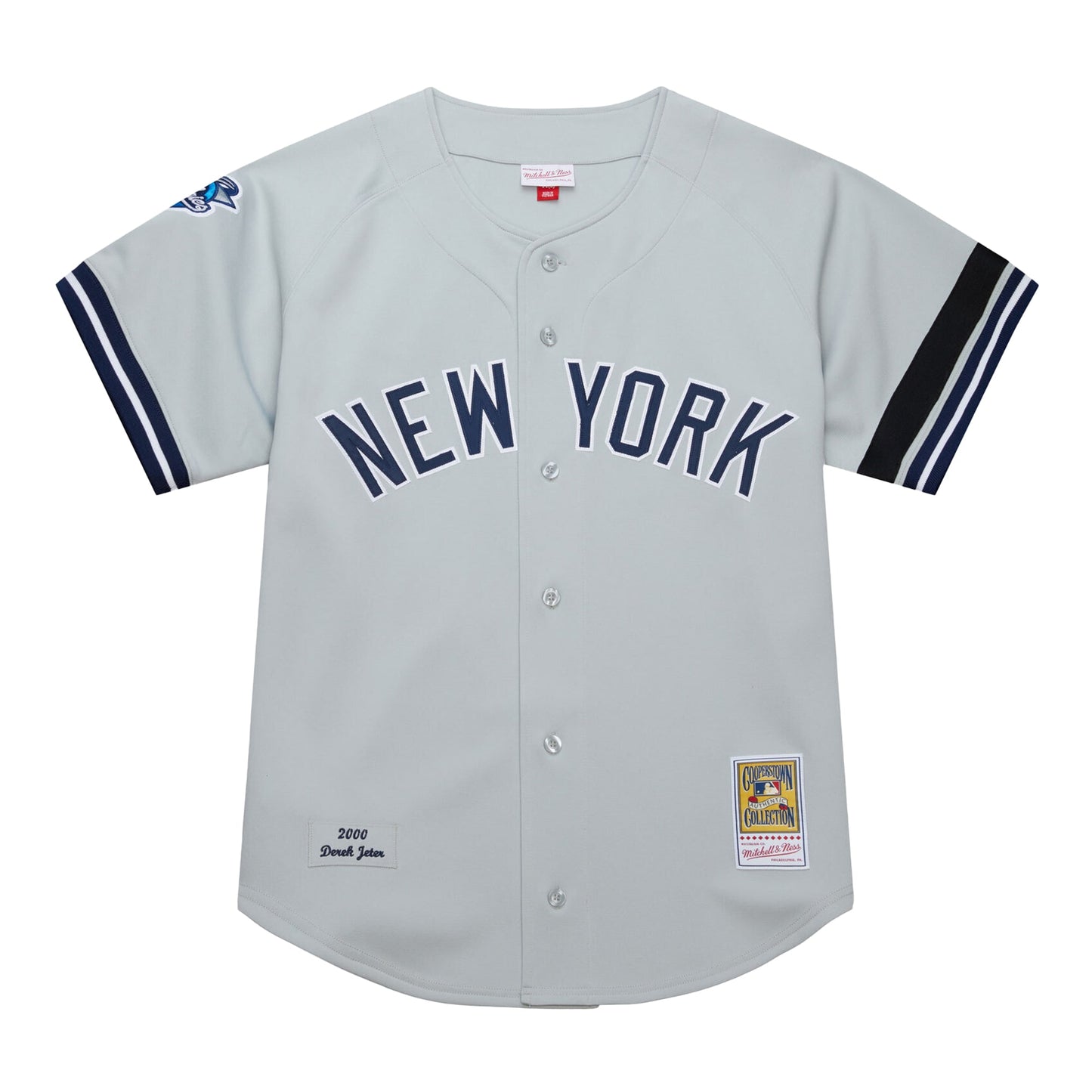 Derek Jeter New York Yankees Mitchell &amp;amp; Ness Cooperstown Collection 2000 World Series Authentic Jersey - Gray