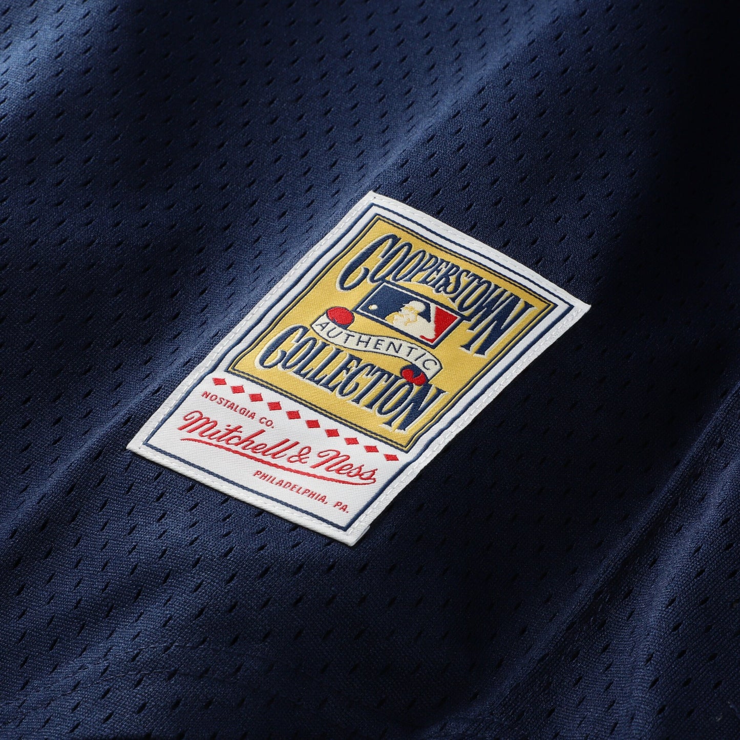 Derek Jeter New York Yankees Mitchell &amp;amp; Ness Cooperstown Collection Mesh Batting Practice Button-Up Jersey - Navy