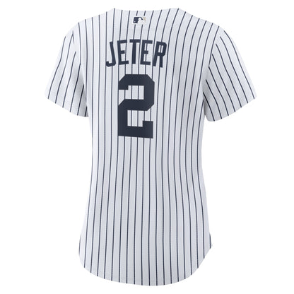 Derek Jeter New York Yankees Nike Women's Home Replica Player Name Jersey - White/Navy