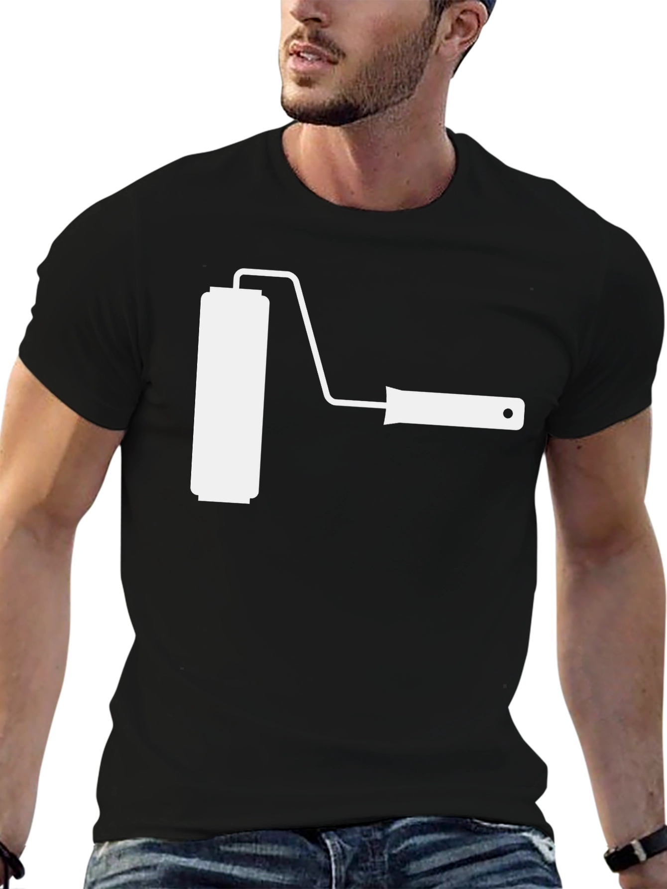 Paint Roller Graphic T-Shirt - Painter DIY Tee