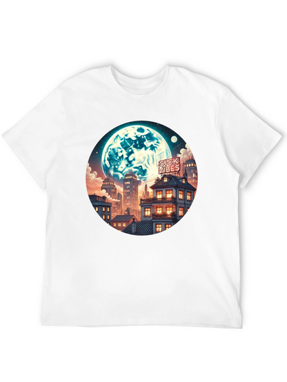 Sick Vibes Cityscape Moon Graphic Tee