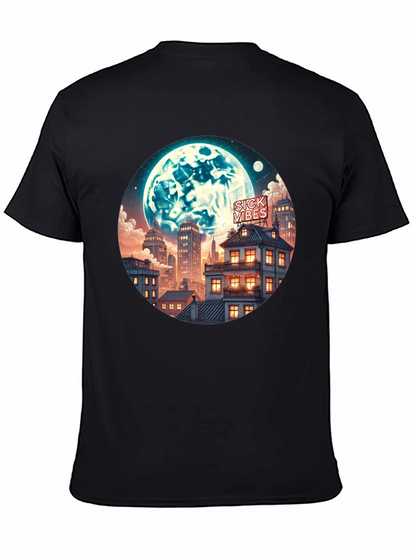Sick Vibes Cityscape Moon Graphic Tee