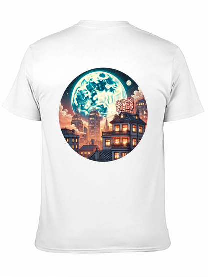 Sick Vibes Cityscape Moon Graphic Tee