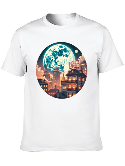 Sick Vibes Cityscape Moon Graphic Tee