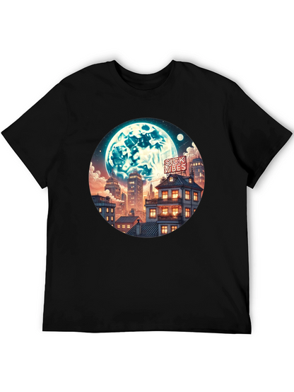 Sick Vibes Cityscape Moon Graphic Tee