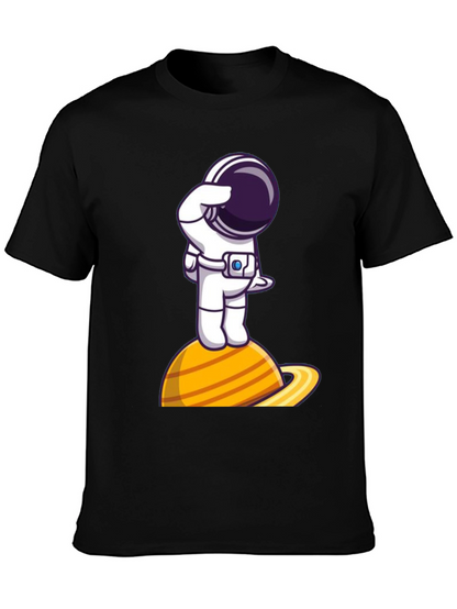 Astronaut on Saturn Graphic Tee