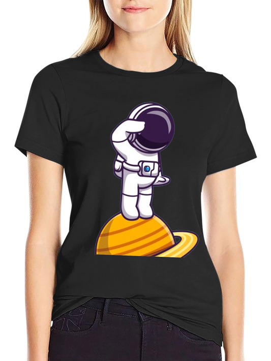 Astronaut on Saturn Graphic Tee