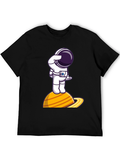 Astronaut on Saturn Graphic Tee