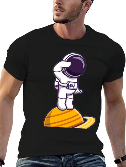Astronaut on Saturn Graphic Tee