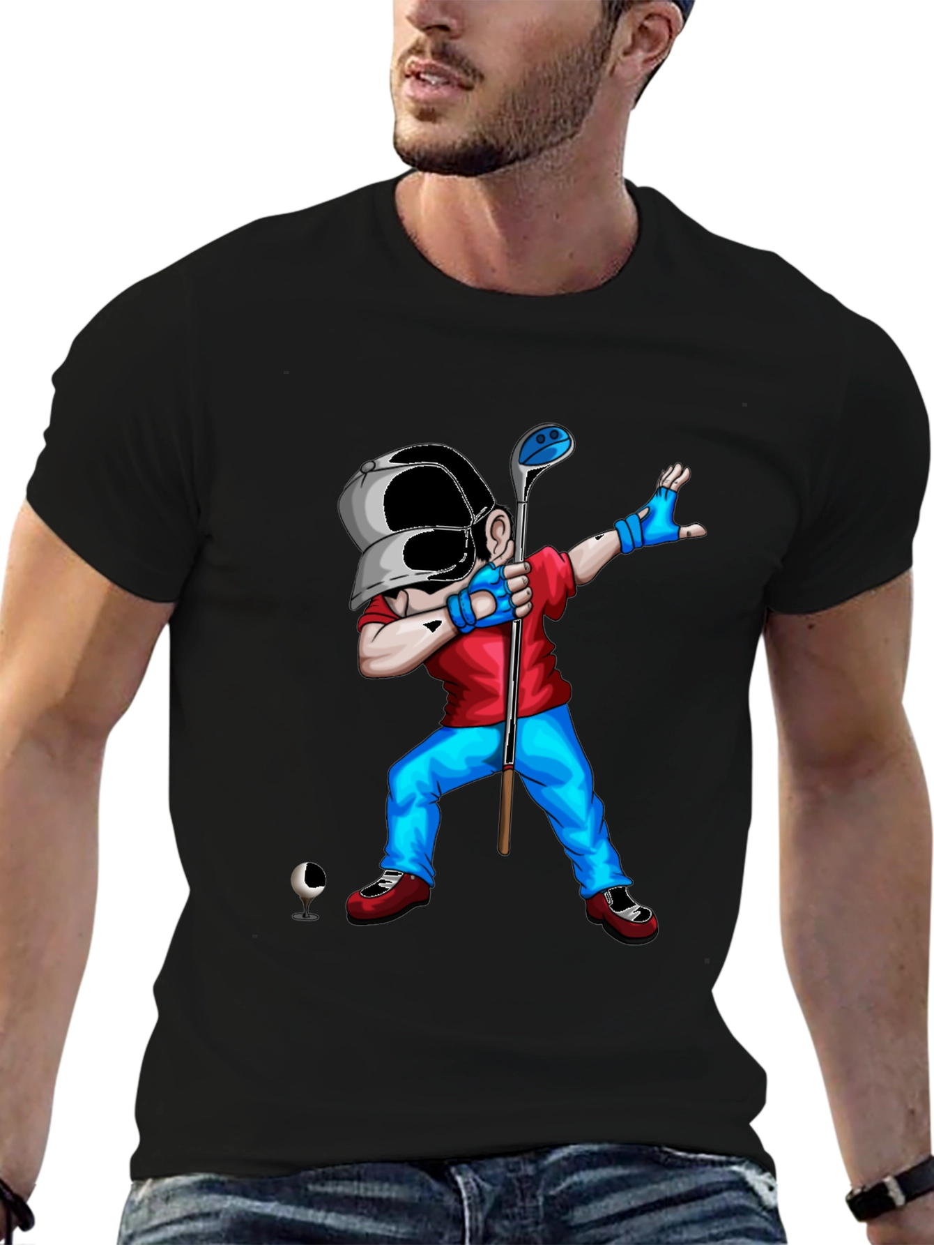 Dabbing Golfer Graphic Tee - Unique Style