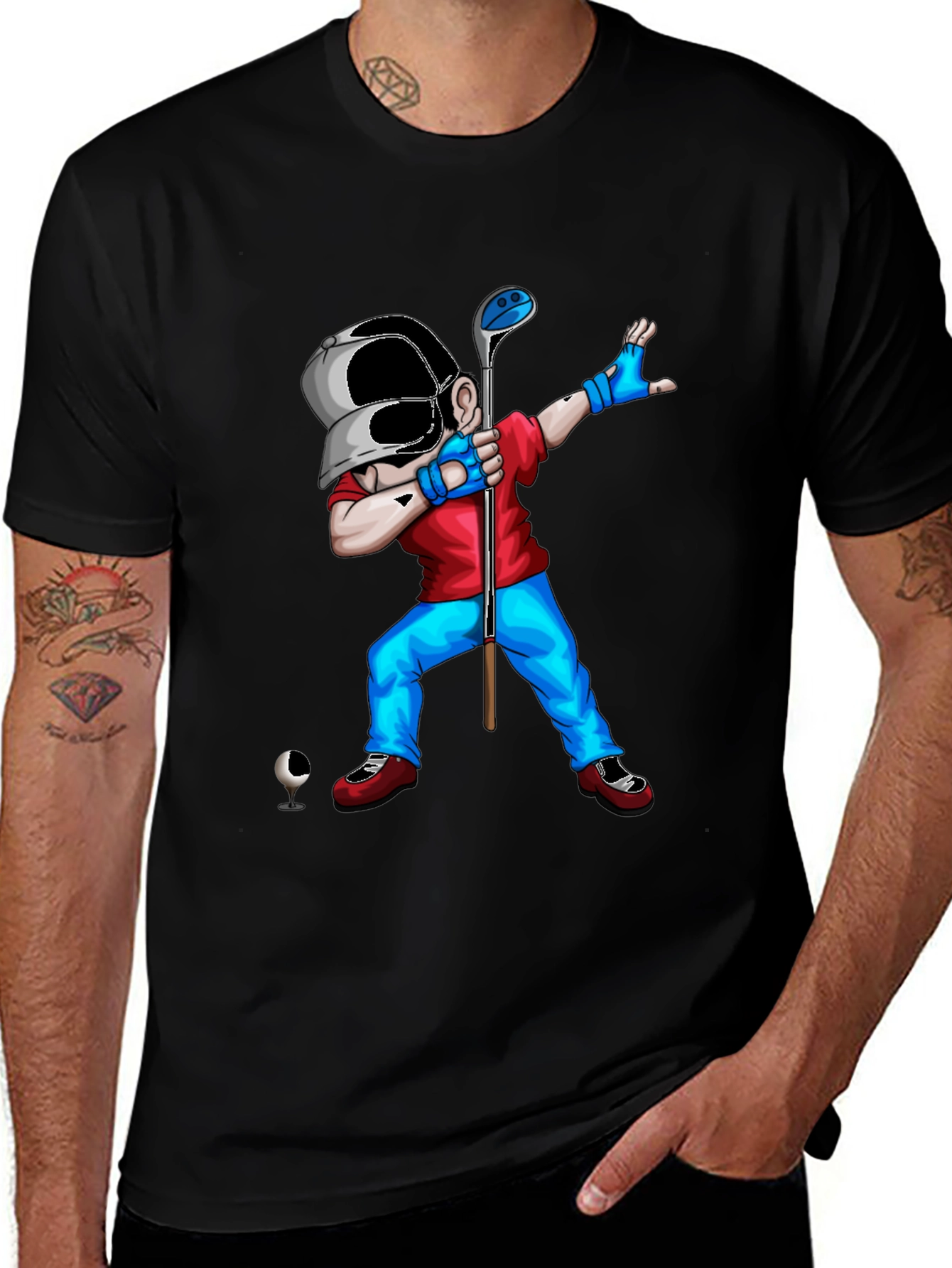 Dabbing Golfer Graphic Tee - Unique Style
