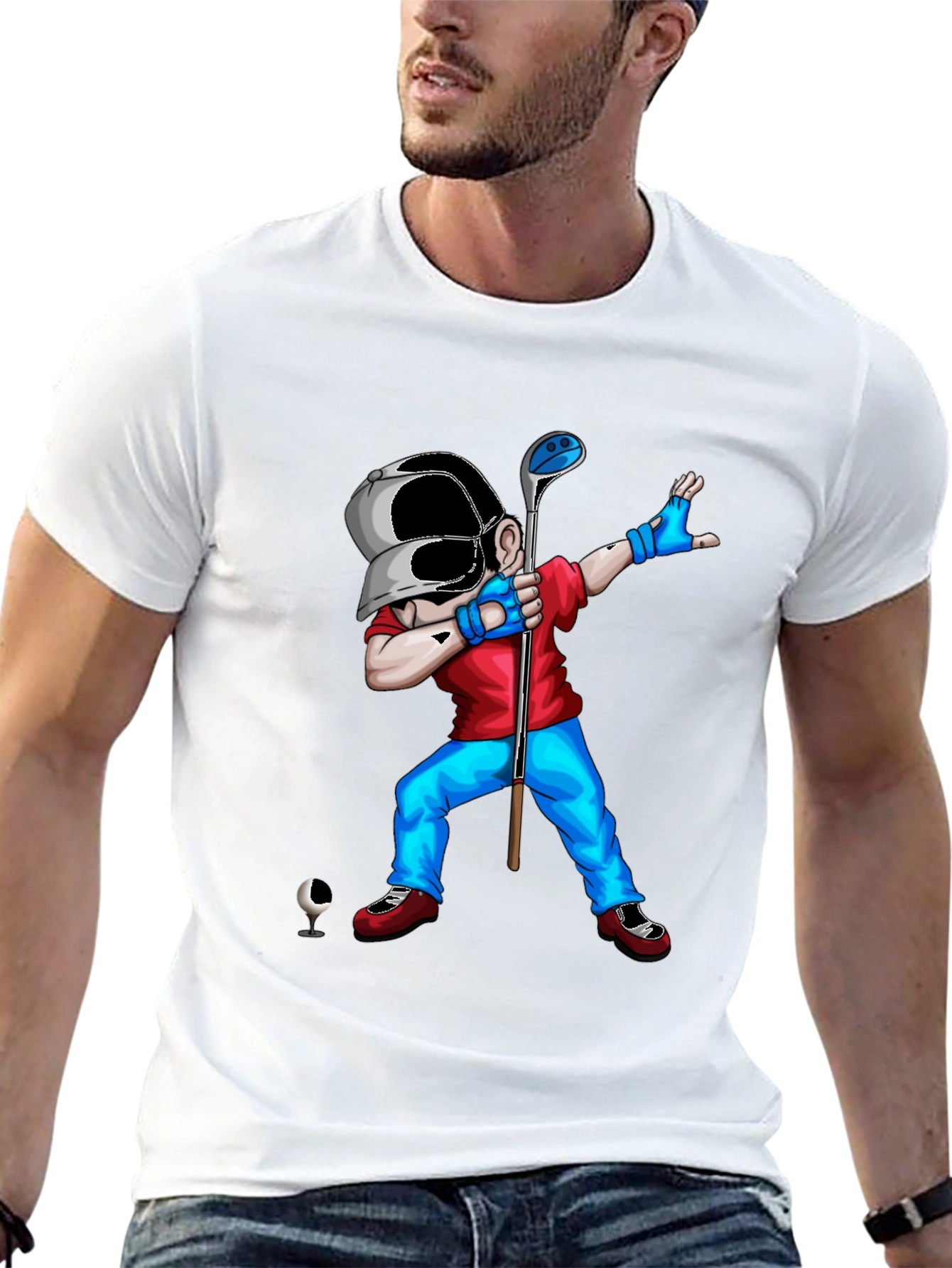 Dabbing Golfer Graphic Tee - Unique Style