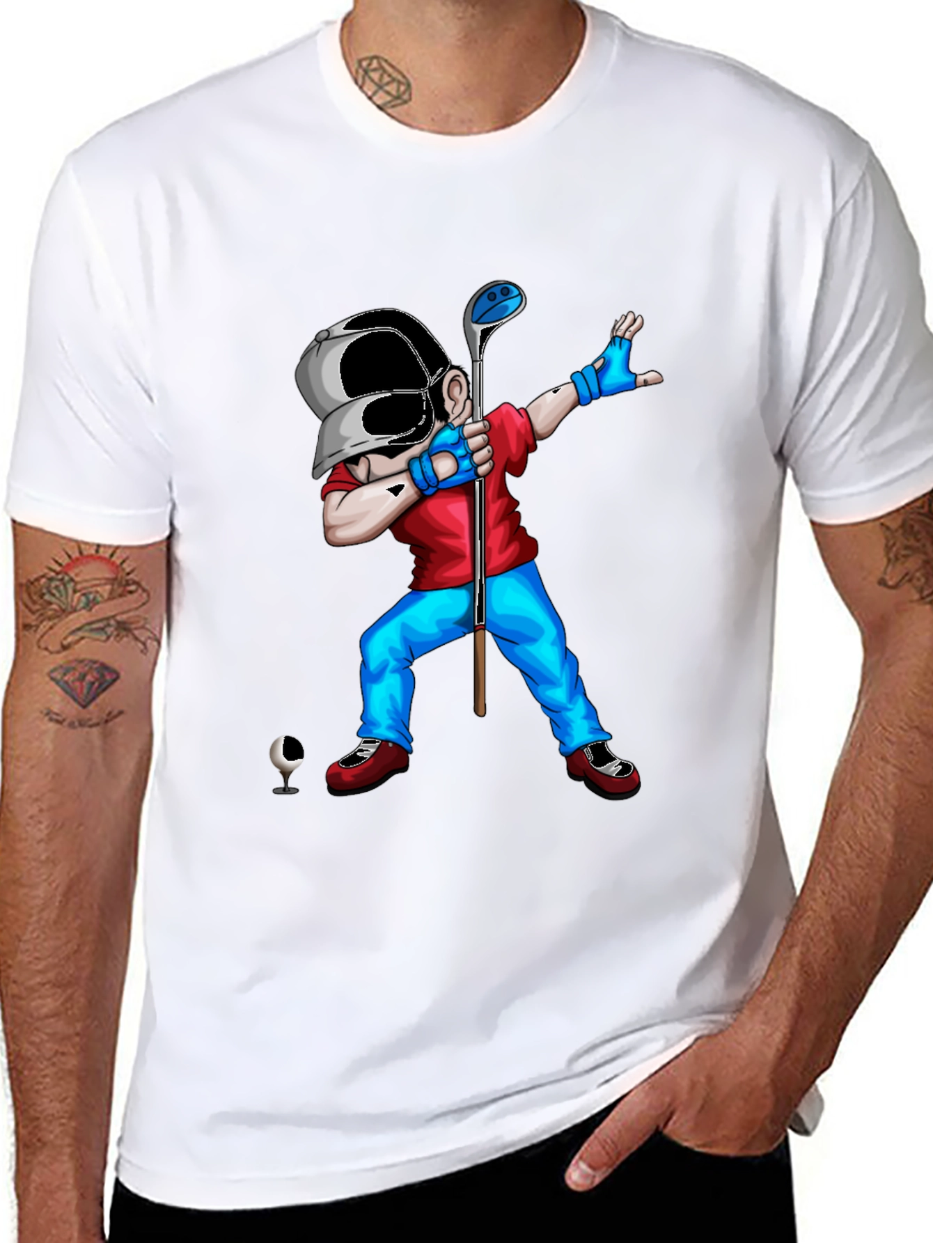 Dabbing Golfer Graphic Tee - Unique Style