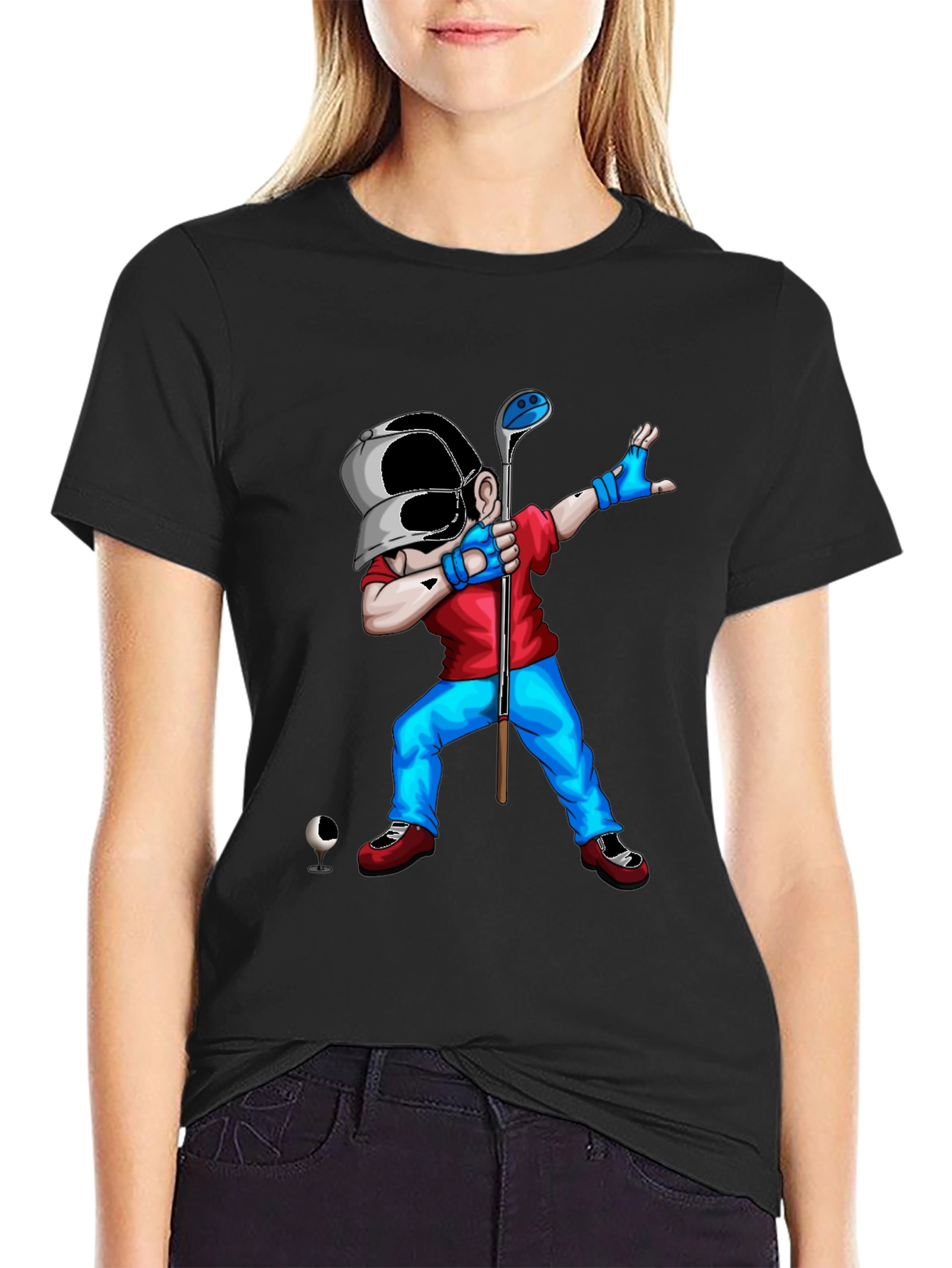 Dabbing Golfer Graphic Tee - Unique Style