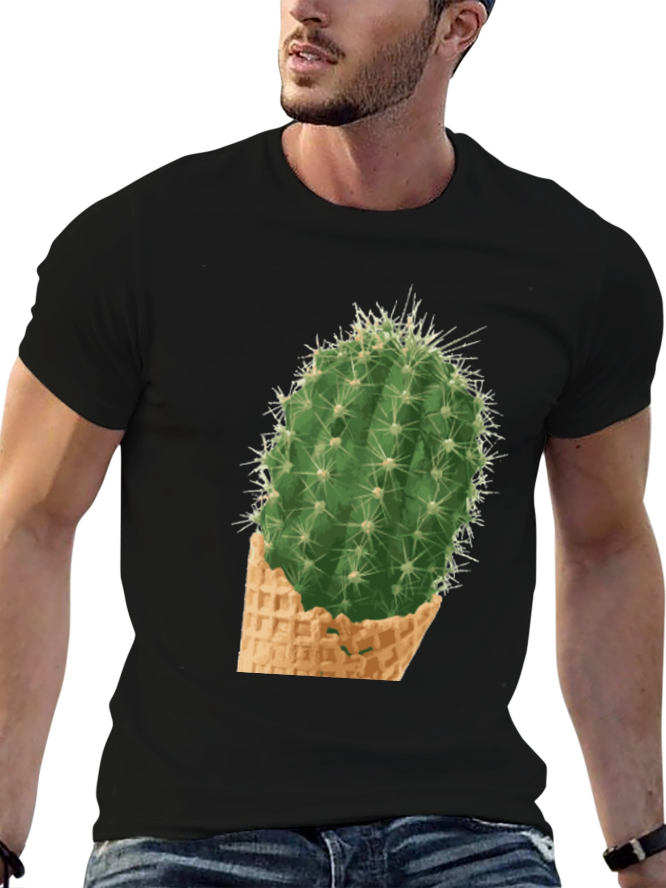 Cactus Cone Tee - Prickly Funny Graphic T-Shirt