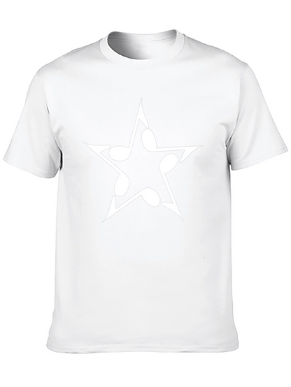 Musical Note Star Graphic Tee - Black
