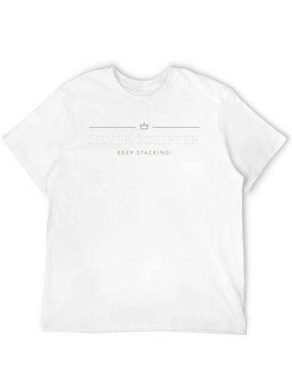 Silver Scripter Graphic T-Shirt - Keep Stacking!