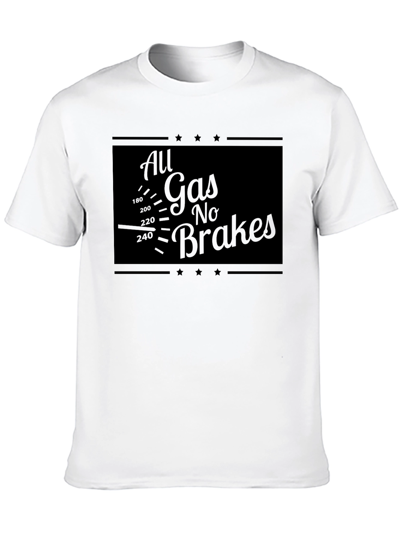 All Gas No Brakes Graphic Tee - Black
