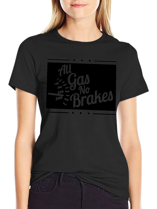 All Gas No Brakes Graphic Tee - Black