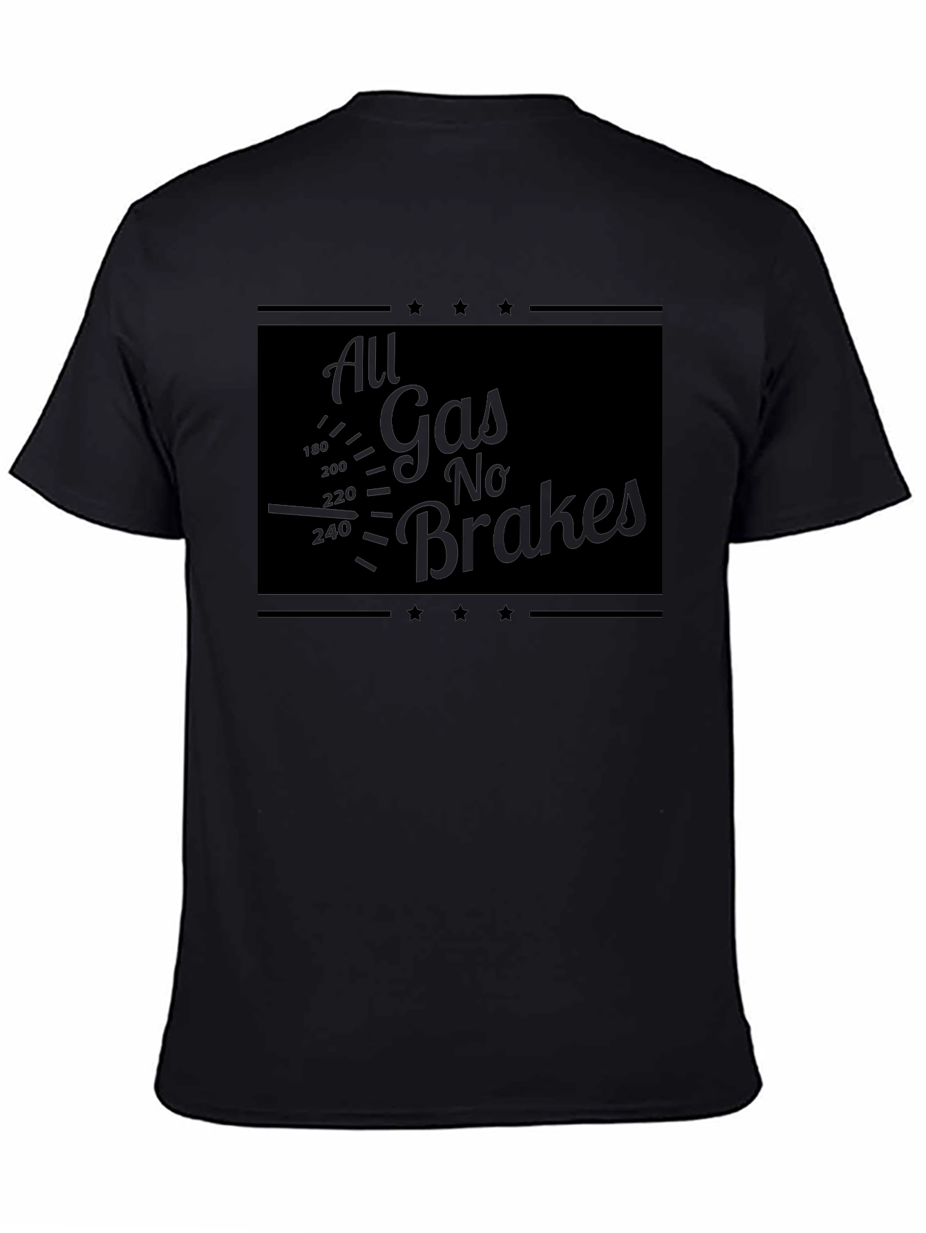 All Gas No Brakes Graphic Tee - Black