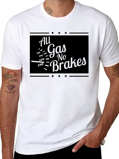 All Gas No Brakes Graphic Tee - Black