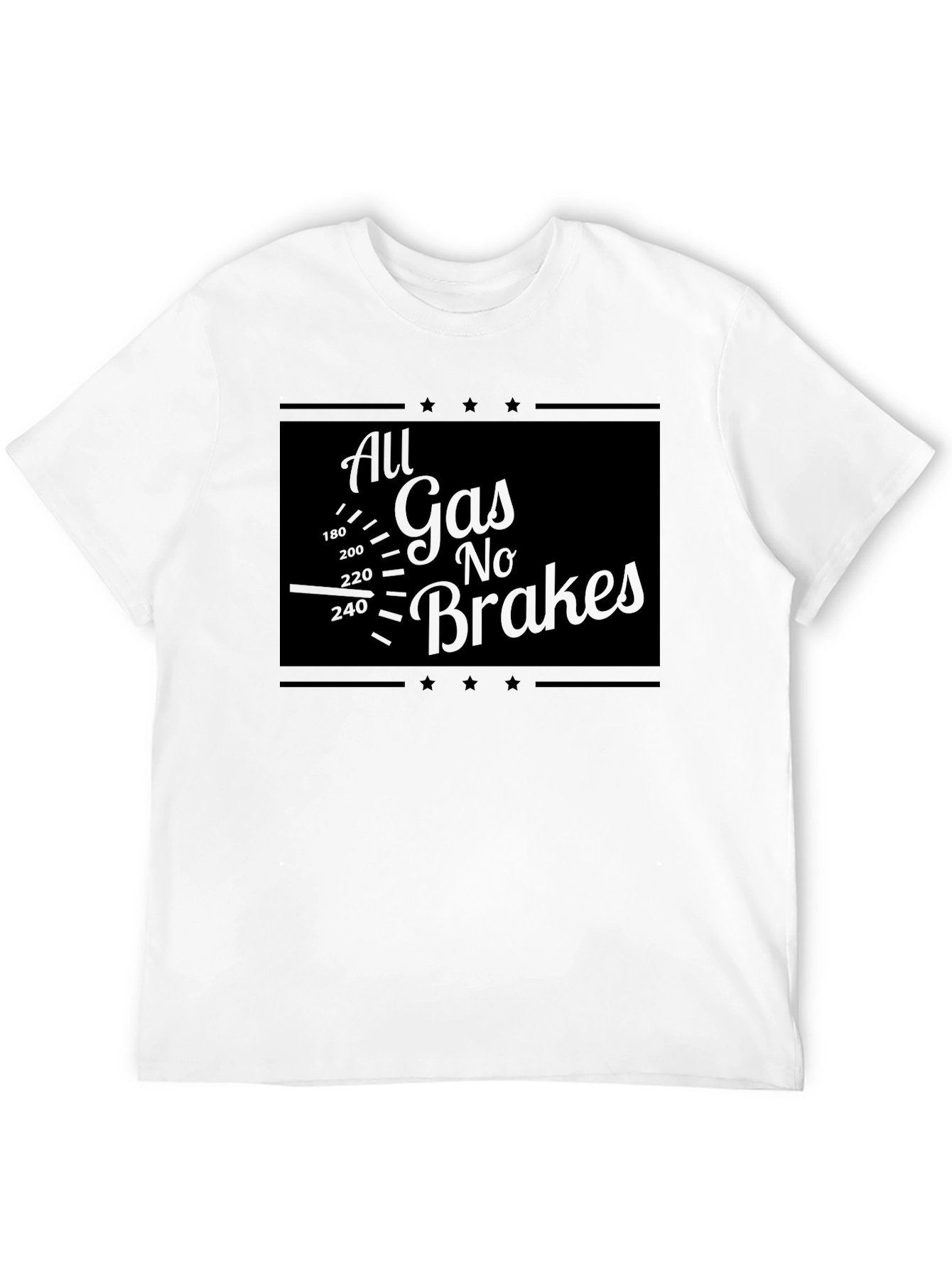 All Gas No Brakes Graphic Tee - Black
