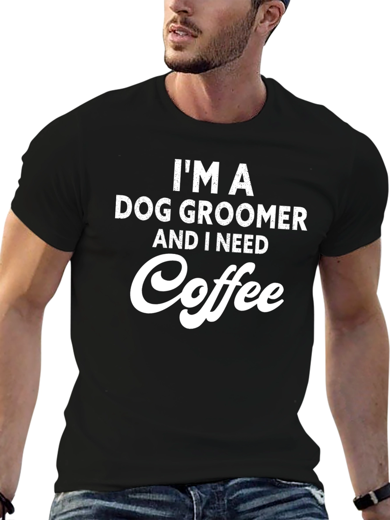 Dog Groomer Coffee T-Shirt - Black