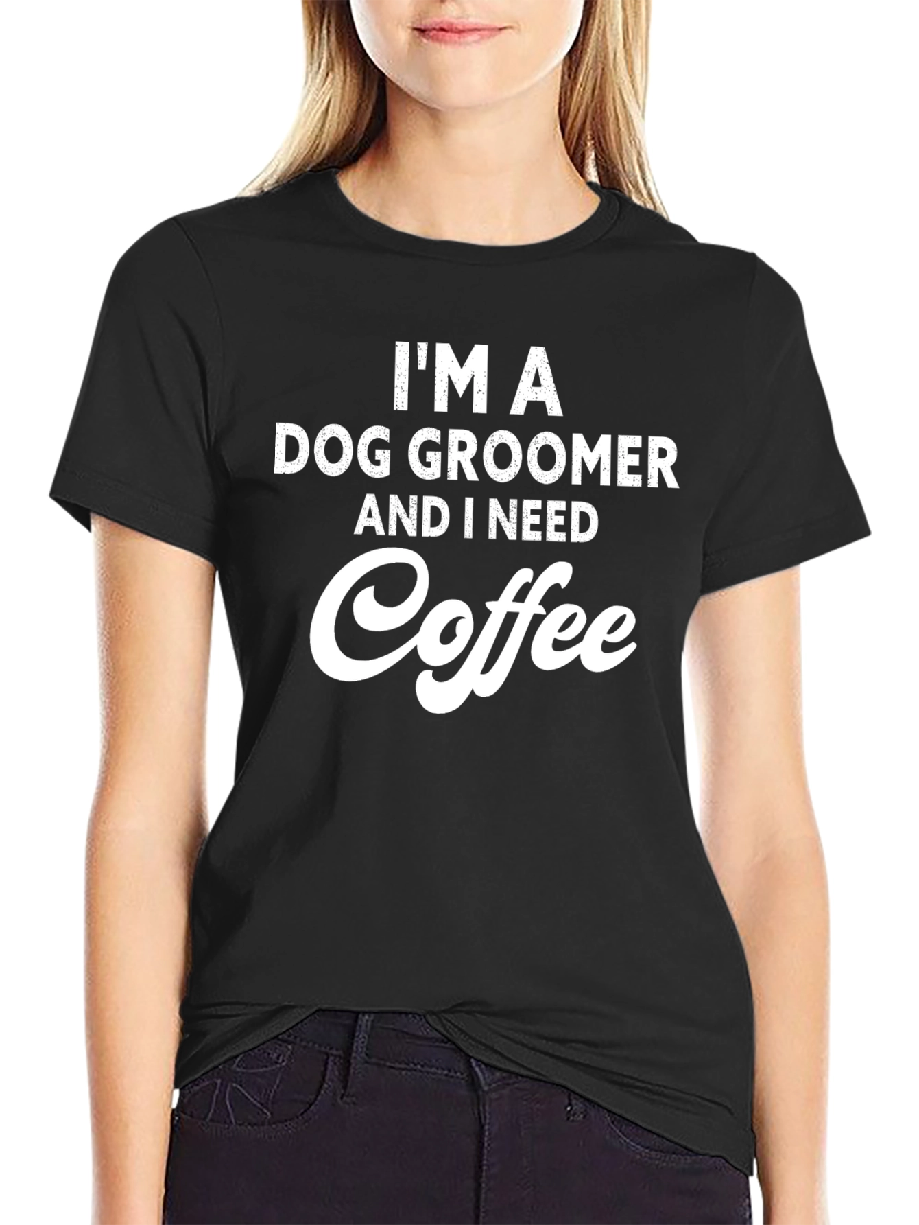 Dog Groomer Coffee T-Shirt - Black