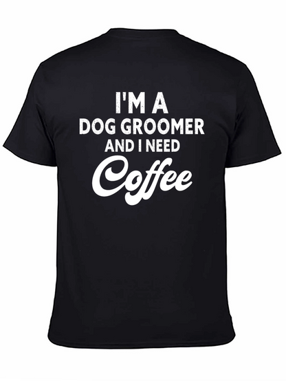 Dog Groomer Coffee T-Shirt - Black