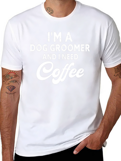 Dog Groomer Coffee T-Shirt - Black