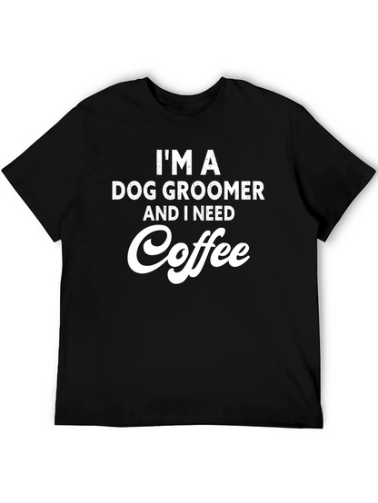 Dog Groomer Coffee T-Shirt - Black