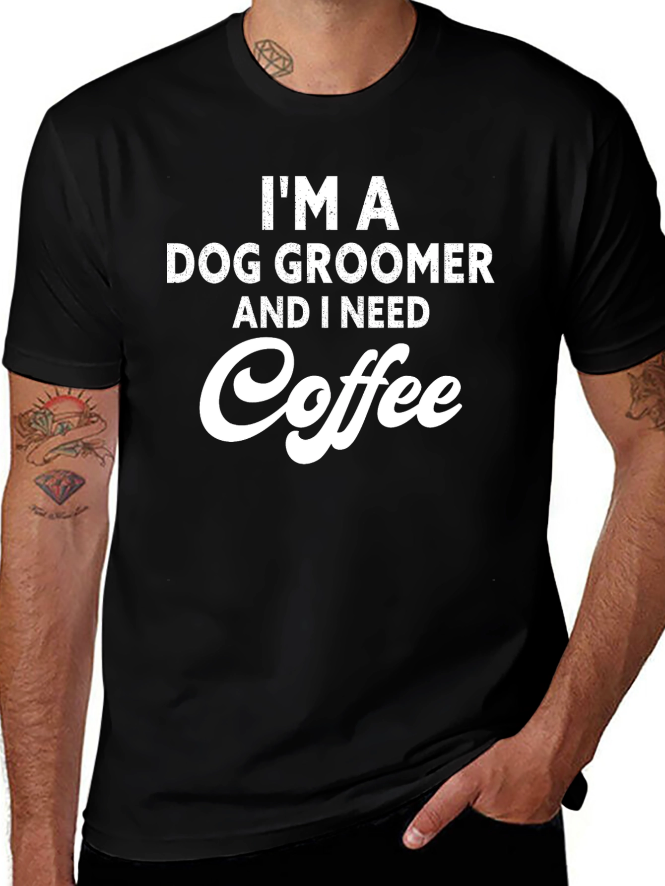 Dog Groomer Coffee T-Shirt - Black