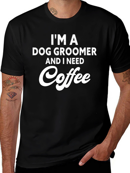Dog Groomer Coffee T-Shirt - Black