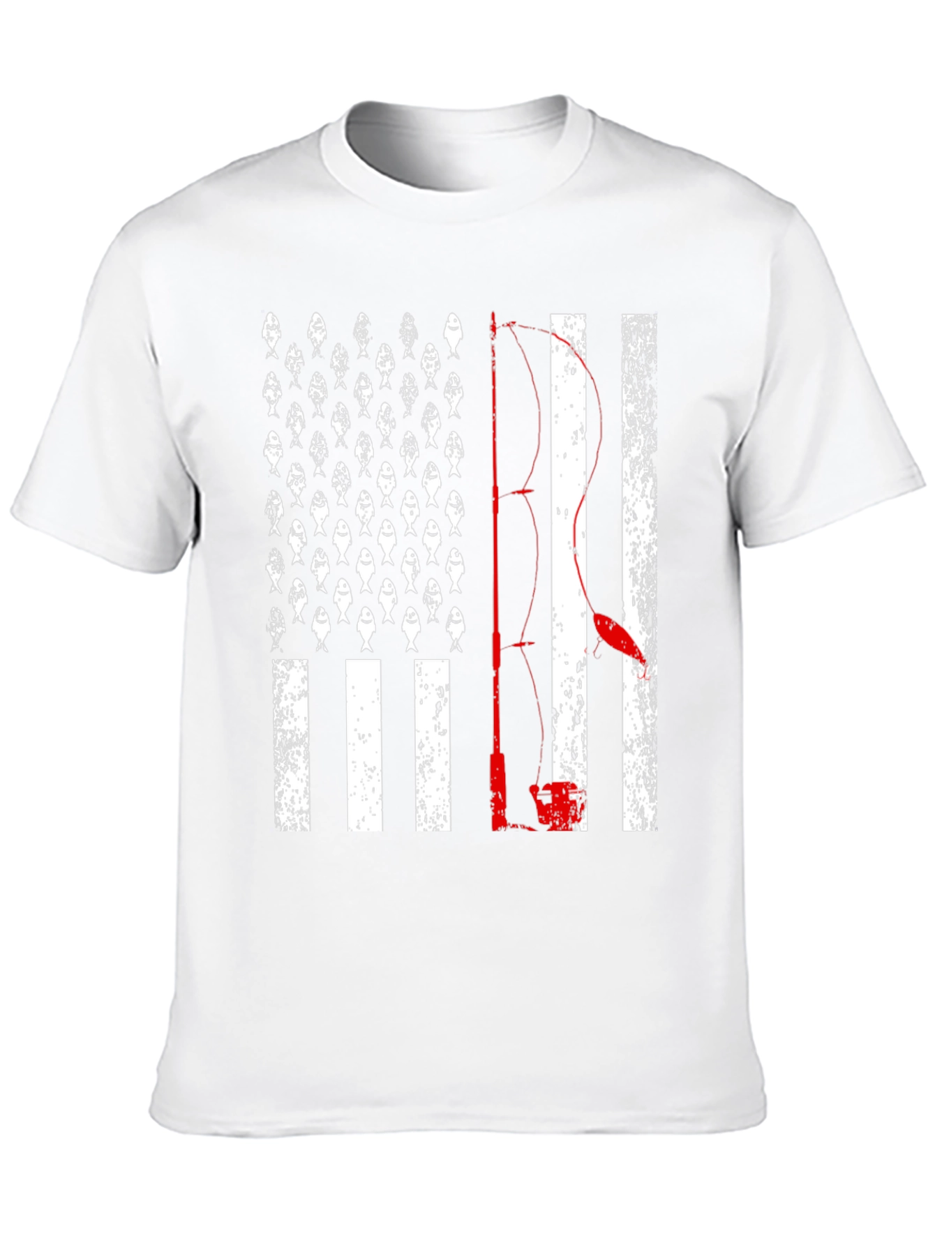 Fishing American Flag T-Shirt - Bass Fisherman Tee