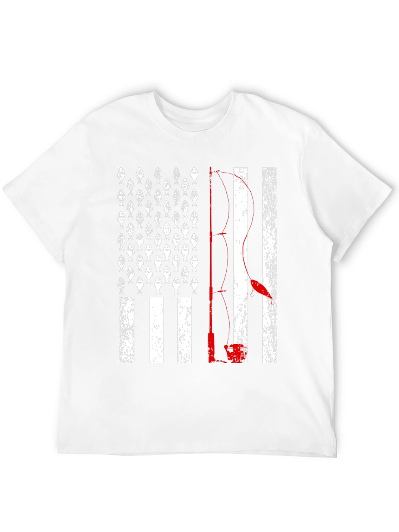 Fishing American Flag T-Shirt - Bass Fisherman Tee