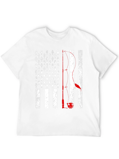 Fishing American Flag T-Shirt - Bass Fisherman Tee
