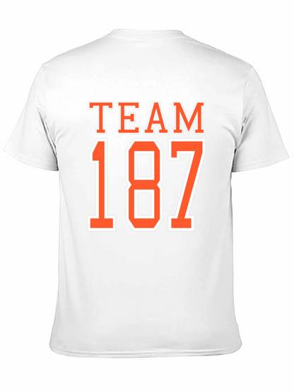 Team 187 Graphic Tee - Black Cotton T-Shirt