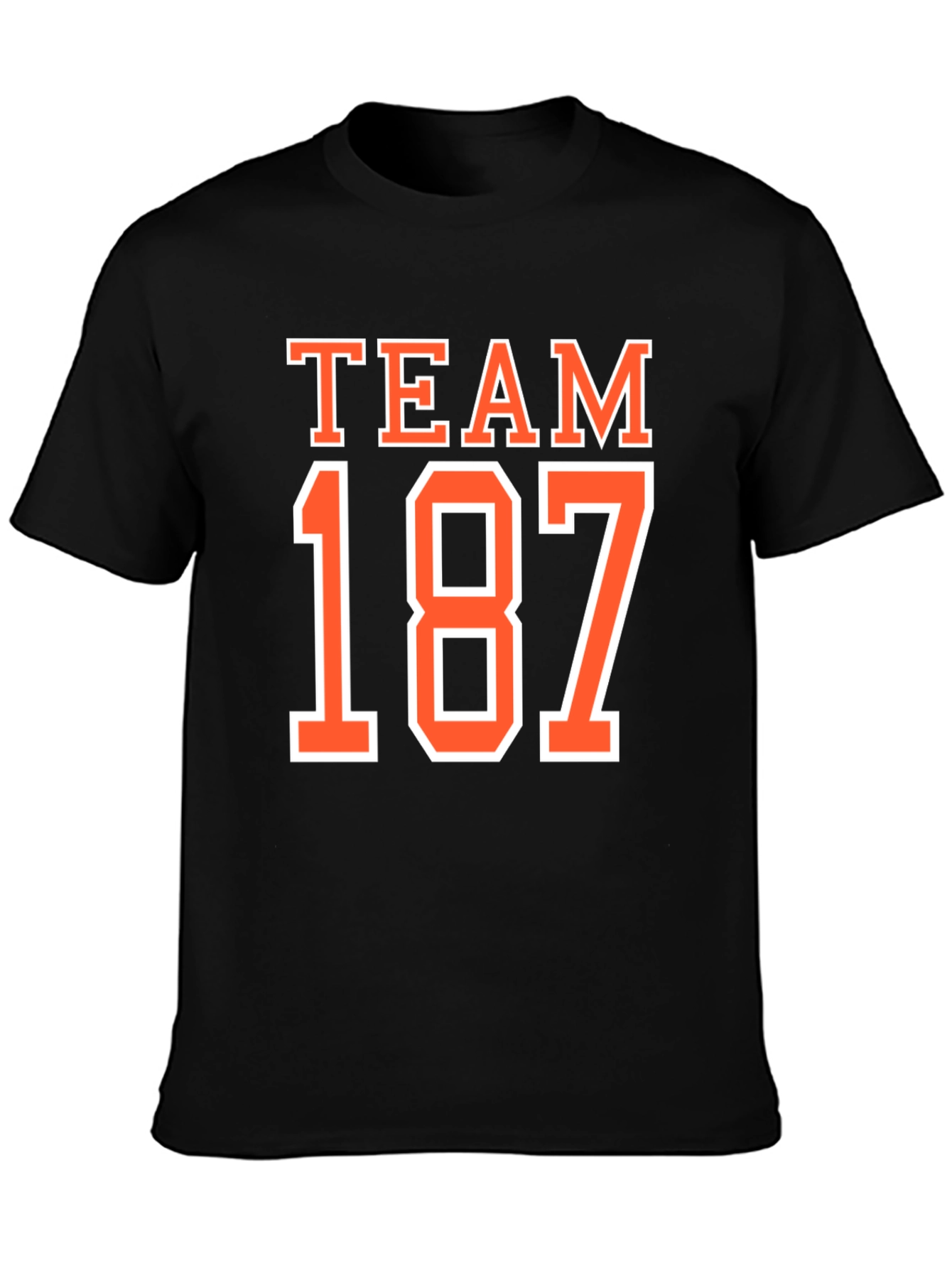 Team 187 Graphic Tee - Black Cotton T-Shirt