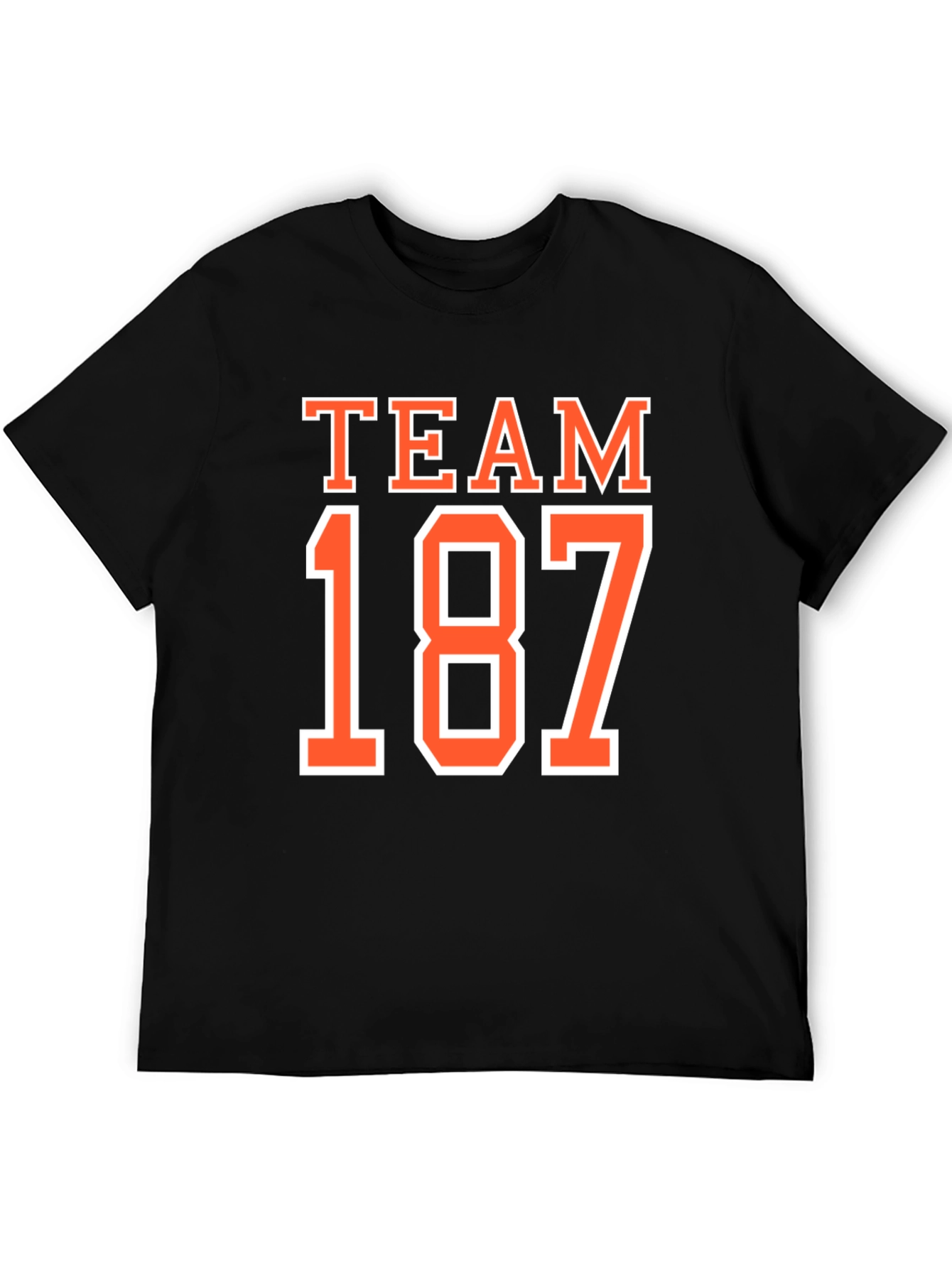 Team 187 Graphic Tee - Black Cotton T-Shirt