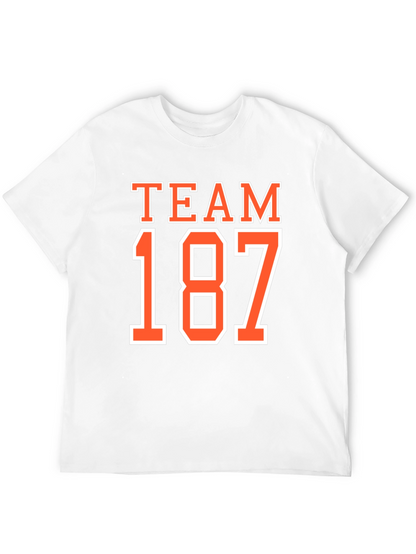 Team 187 Graphic Tee - Black Cotton T-Shirt