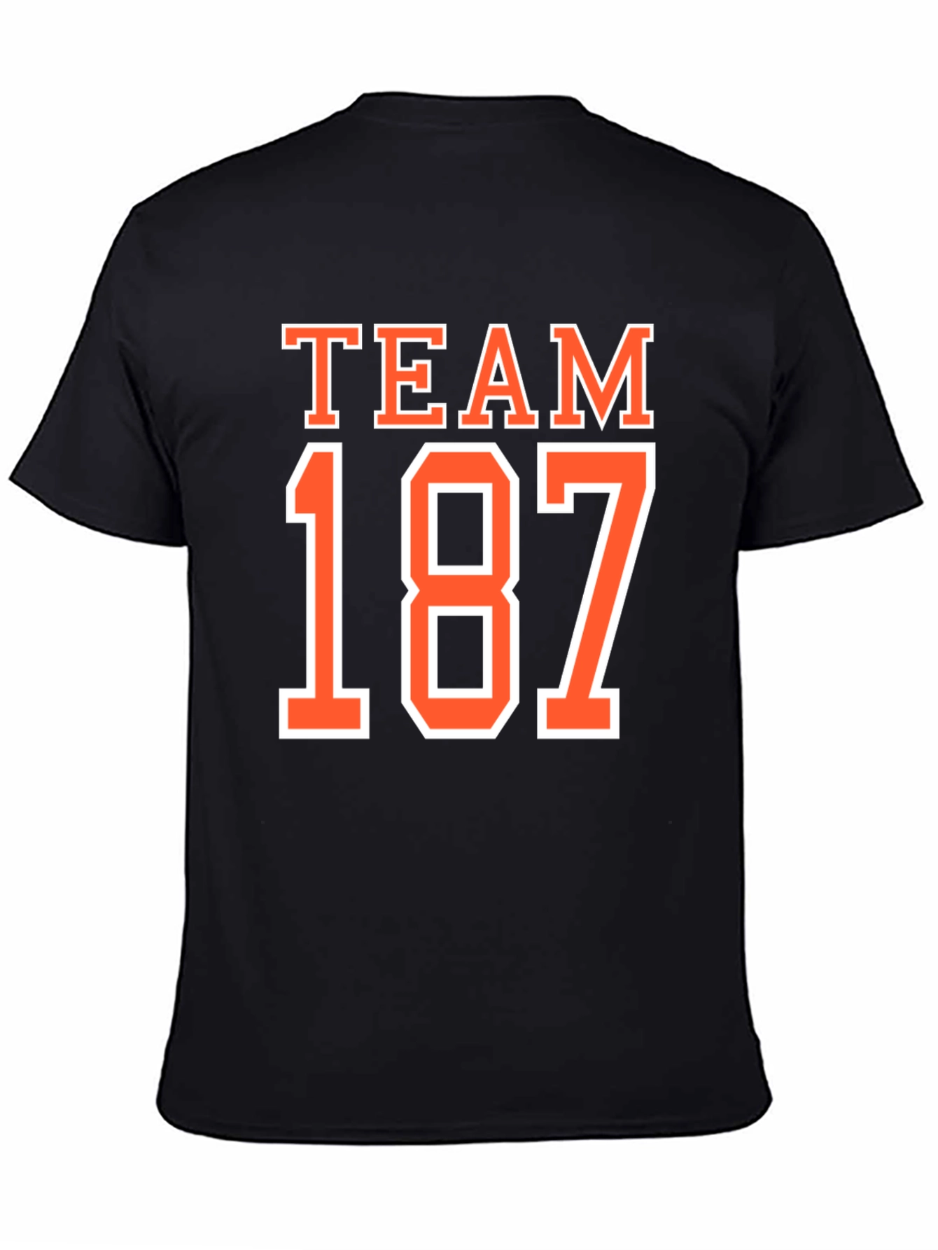 Team 187 Graphic Tee - Black Cotton T-Shirt