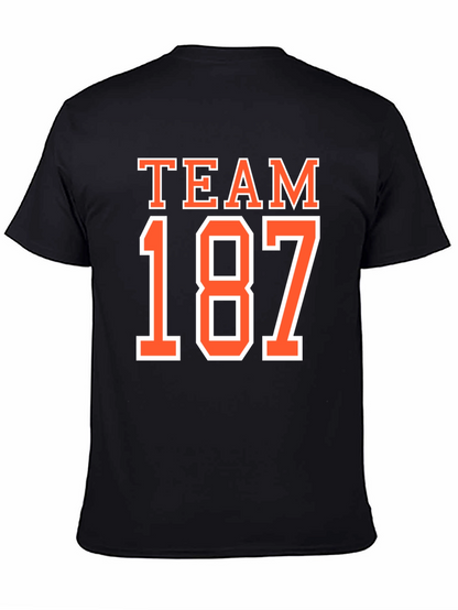 Team 187 Graphic Tee - Black Cotton T-Shirt