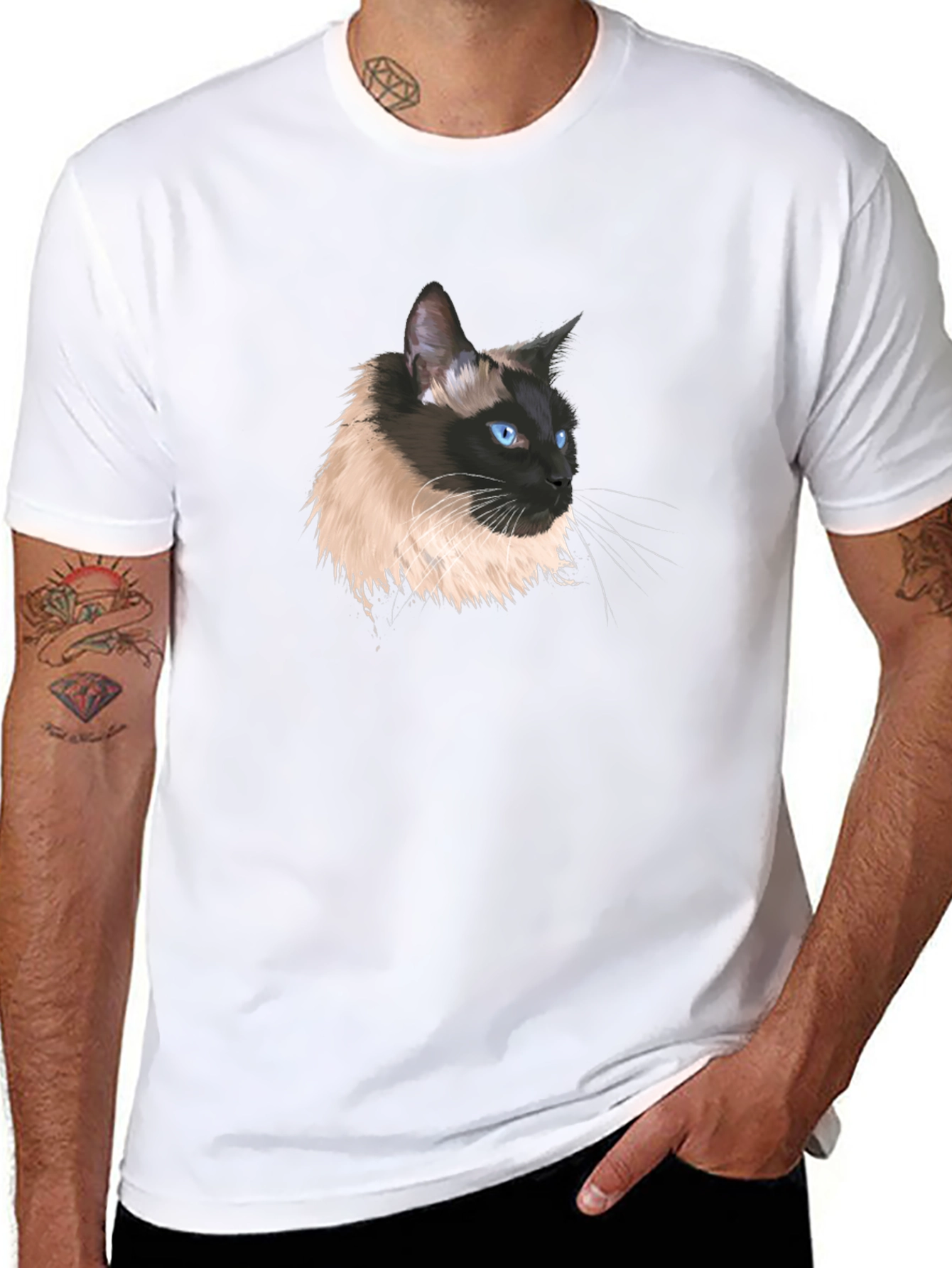 Siamese Cat Portrait T-Shirt