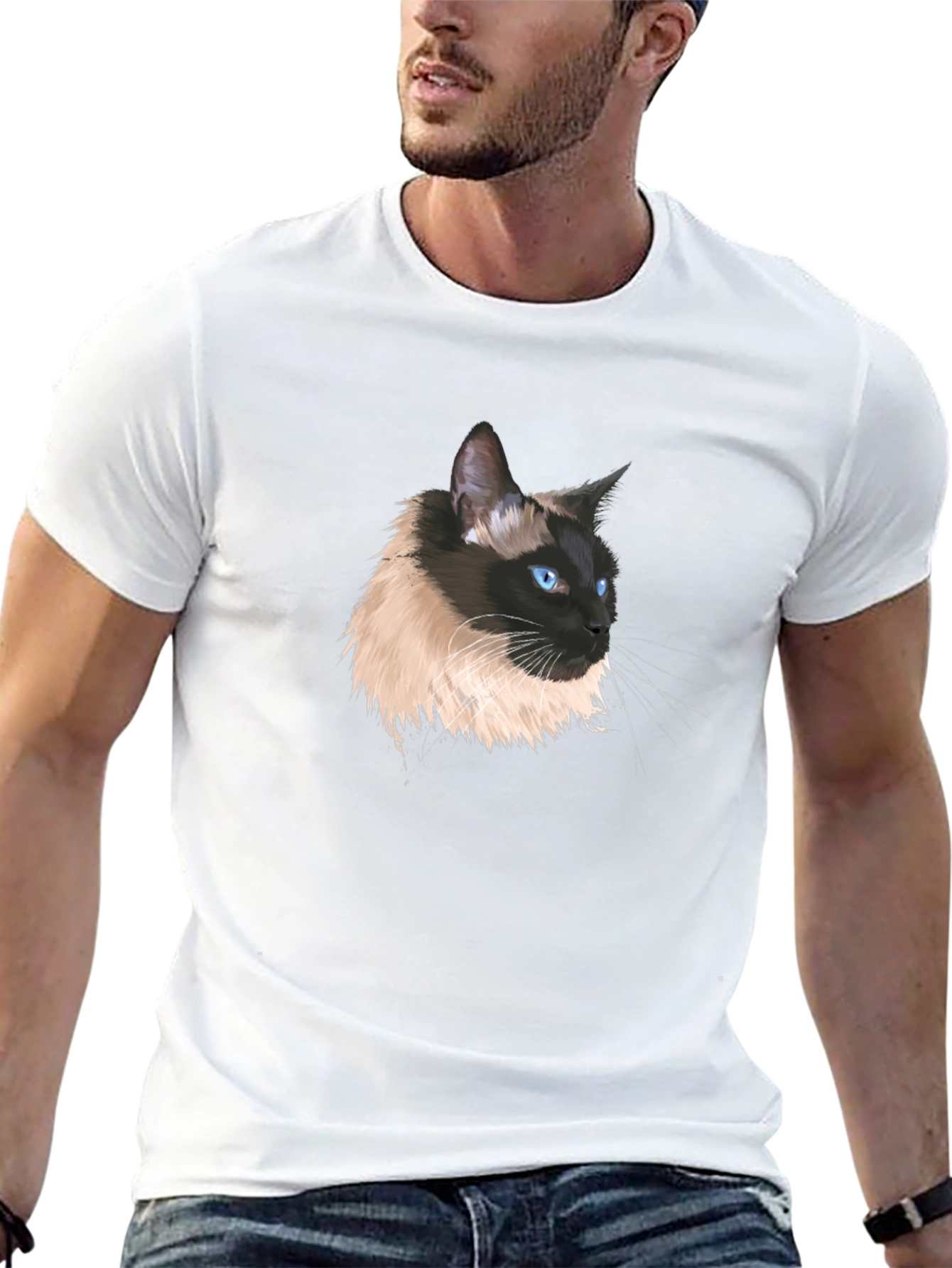 Siamese Cat Portrait T-Shirt