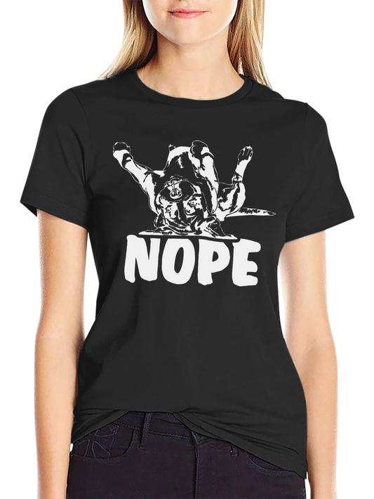 Nope Dog T-Shirt - Funny Graphic Tee