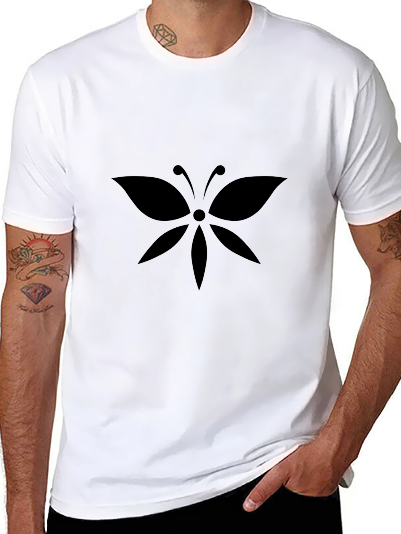 Butterfly Graphic Black T-Shirt