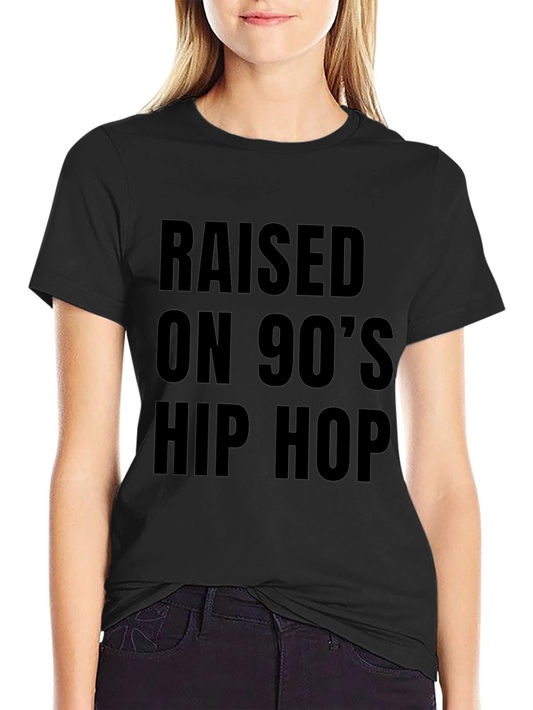 Raised on 90s Hip Hop Black T-Shirt