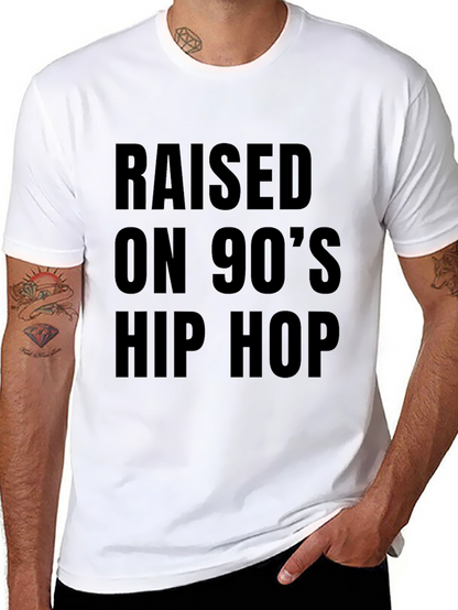 Raised on 90s Hip Hop Black T-Shirt