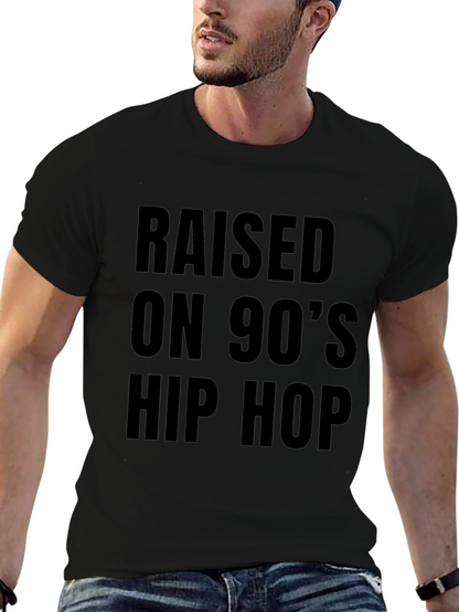 Raised on 90s Hip Hop Black T-Shirt