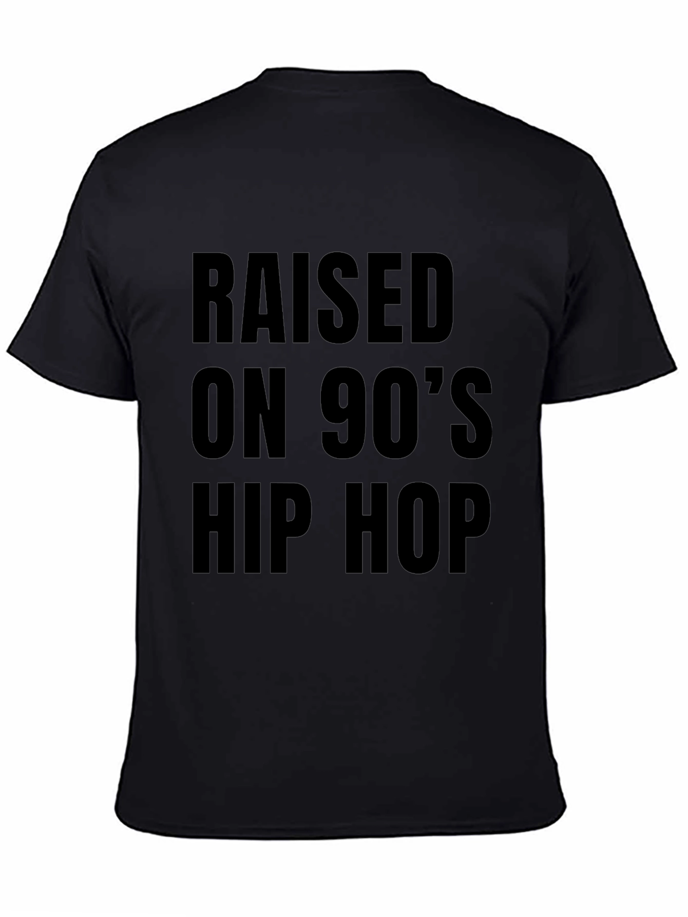 Raised on 90s Hip Hop Black T-Shirt